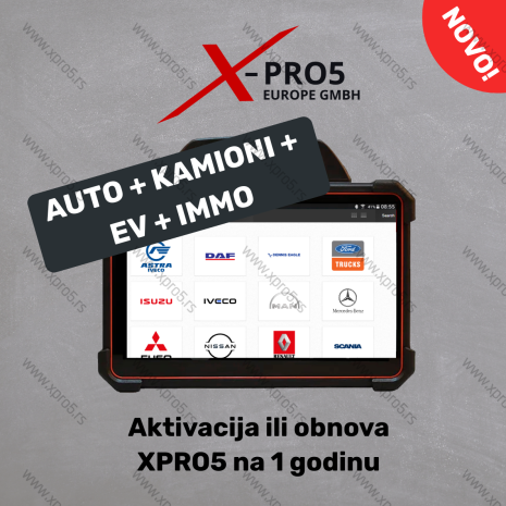 XPRO5: licenca od 12 meseci za automobile / ev / immo / kamione